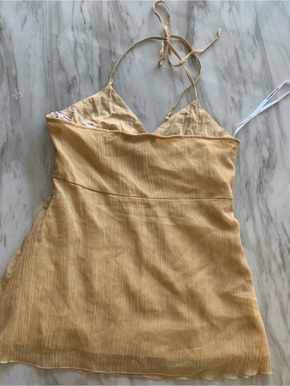 Rampage Gold Sequin Halter Top - Picture 5 of 9